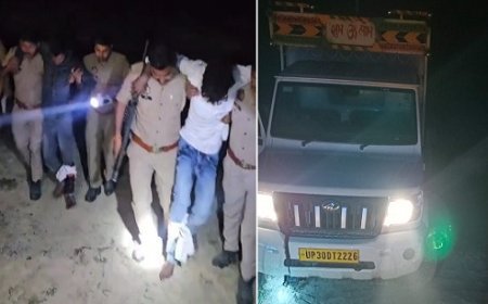 Hardoi: हरदोई में पुलिस मुठभेड़ में दो इनामी लुटेरे गिरफ्तार, पैर में गोली लगी। 