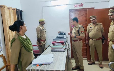 Hardoi : कासिमपुर थाने का आकस्मिक निरीक्षण, पुलिस को दिए गए जरूरी निर्देश