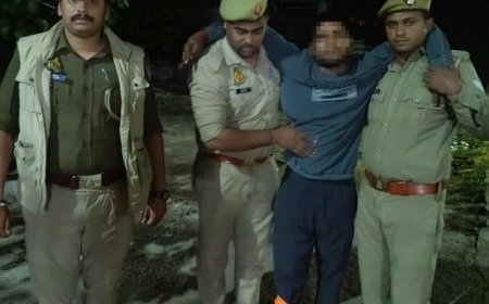 Hardoi: हरदोई के कछौना थाना क्षेत्र में पुलिस मुठभेड़ में चोरी के कई मामलों का वांछित इनामी बदमाश गिरफ्तार।