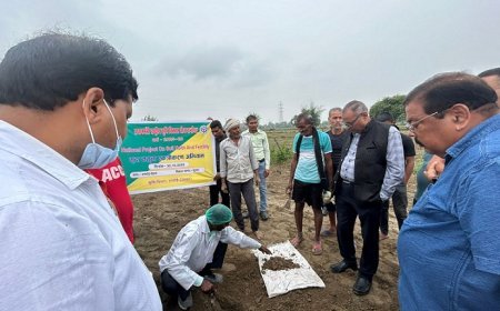 Hardoi: संयुक्त कृषि निदेशक ने कृषि विभाग की विभिन्न योजनाओं का किया स्थलीय निरीक्षण। 