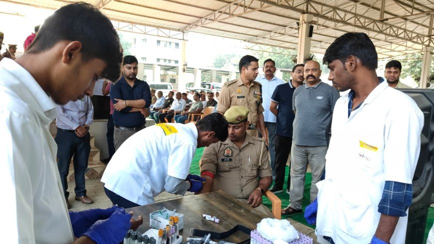 Hardoi : पुलिस लाइन में वामा वेलनेस कैम्प- पुलिस कर्मियों और उनके परिवार का स्वास्थ्य परीक्षण