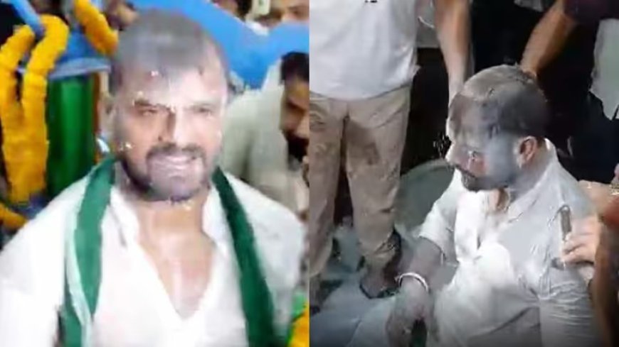 छपरा में भोजपुरी स्टार खेसारी लाल यादव का अनोखा स्वागत- समर्थकों ने दूध से नहलाया, सिक्कों से तौला