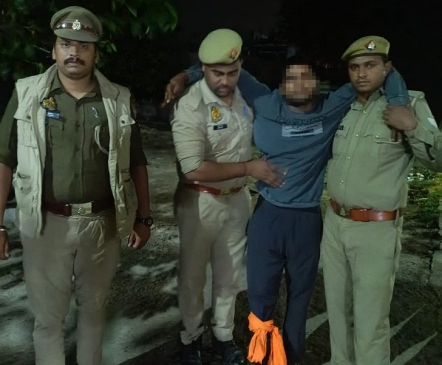 Hardoi: हरदोई के कछौना थाना क्षेत्र में पुलिस मुठभेड़ में चोरी के कई मामलों का वांछित इनामी बदमाश गिरफ्तार।