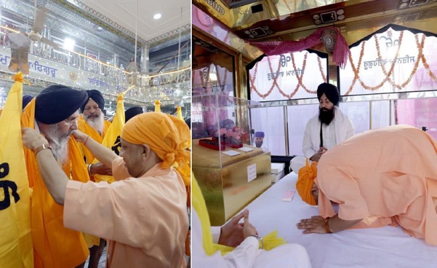 Lucknow: लखनऊ में मुख्यमंत्री ने किया चरण सुहावे गुरु चरण (जोड़े साहिब) यात्रा का स्वागत, कहा- गुरु परंपरा ने भारत को दिया त्याग और बलिदान का संदेश। 