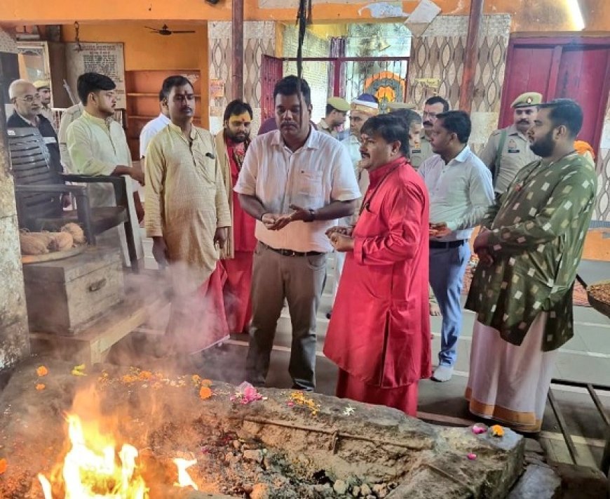 Sitapur: नवागत डीएम राजा गणपति आर ने किया औचक निरीक्षण नैमिष मैं हो रहे विकास कार्यों को जल्द पूरा करने के दिए निर्देश। 