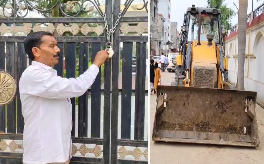 Sambhal: दिल्ली रोड स्थित सलमान पैलेस बैंक्विट हॉल सील, बिना अनुमति बनी दीवार पर कार्रवाई की तलवार लटकी। 