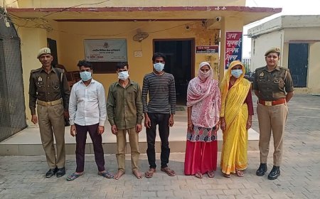 Hardoi : सांडी पुलिस ने फर्जी दस्तावेज से जमीन बेचने वाले पांच आरोपियों को गिरफ्तार किया