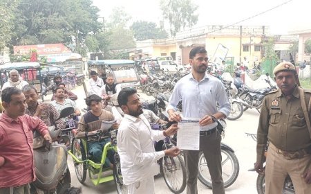 Sambhal: सम्भल में दिव्यांगों का हल्ला बोल, सौ प्रतिशत दिव्यांग साथी पर हुई कार्यवाही से भड़के, एडीएम को सौंपा ज्ञापन।