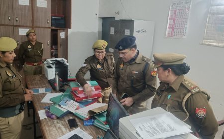 Hardoi : जिले में एएसपी ने महिला थाना और बिलग्राम थाने का अर्धवार्षिक निरीक्षण