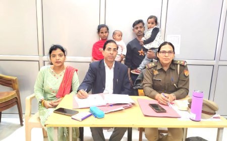 Sitapur : एक विवाहित जोड़ा आपसी मतभेद छोड़कर एक साथ रहने को हुआ राजी