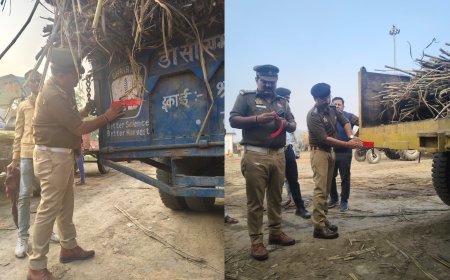 Hardoi : यातायात माह में हरियावां क्षेत्र में वाहनों पर लगाए रिफ्लेक्टर, लोगों को समझाई सड़क सुरक्षा