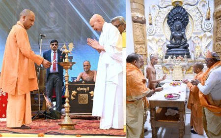 Ghaziabad : सीएम ने जनपद गाजियाबाद में पंचकल्याणक महामहोत्सव में भगवान पार्श्वनाथ जन्मकल्याणम् तथा गुफा मन्दिर का लोकार्पण किया