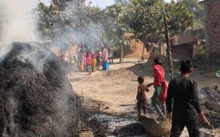 Sitapur : थानागांव में जमीन विवाद में दबंगों ने घर जला दिया, महिला से की मारपीट