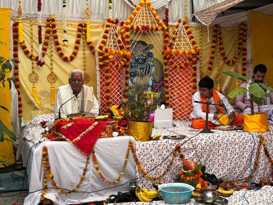 Hardoi : हरदोई के अशरफ टोला में भागवत कथा, ध्रुव चरित्र पर प्रवचन, सफलता के पांच साधन बताए