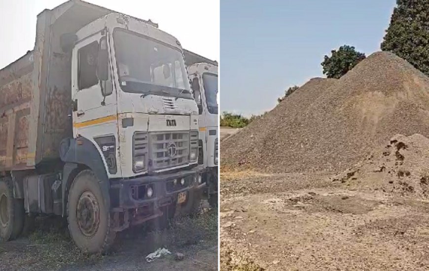 8 साल से सरकारी जमीन पर अवैध गिट्टी क्रेशर-डामर प्लांट: फोरलेन कंपनी का अतिक्रमण, सिर्फ भंडारण की अनुमति; कलेक्टर-खनिज अधिकारी ने दी जांच के बाद कार्रवाई की गारंटी।