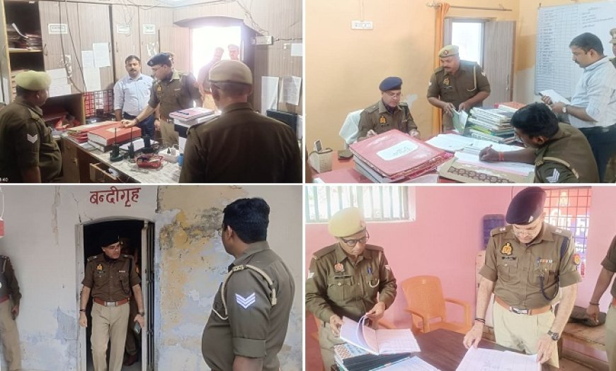 Hardoi: हरदोई में एएसपी ने किया थाना बघौली का अर्धवार्षिक निरीक्षण। 