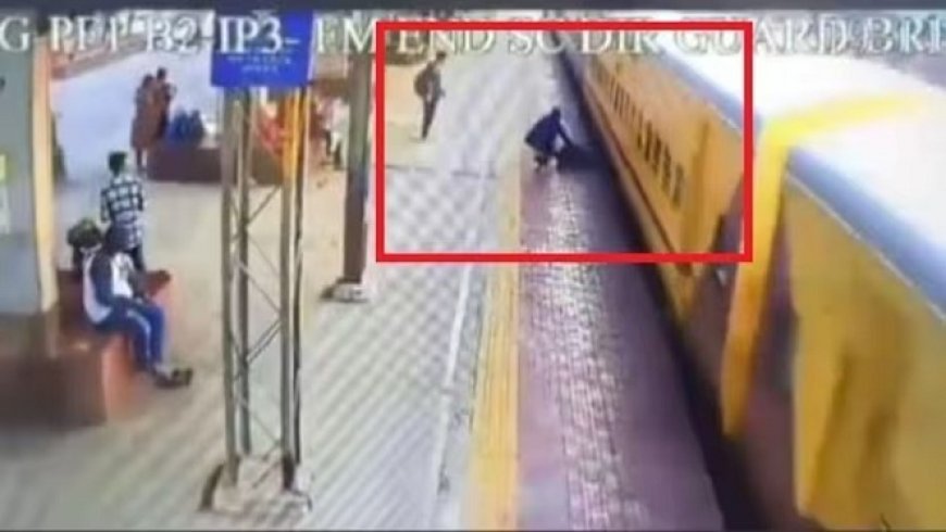हैदराबाद के काचीगुड़ा रेलवे स्टेशन पर RPF कांस्टेबल की बहादुरी: चलती ट्रेन से गिरते यात्री की जान बचाई। 