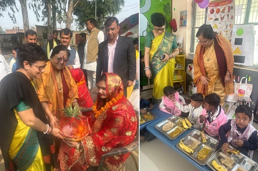 Lucknow: मंत्री ने रामचौरा आंगनवाड़ी केंद्र का निरीक्षण कर सेवाओं की गुणवत्ता का लिया जायजा। 