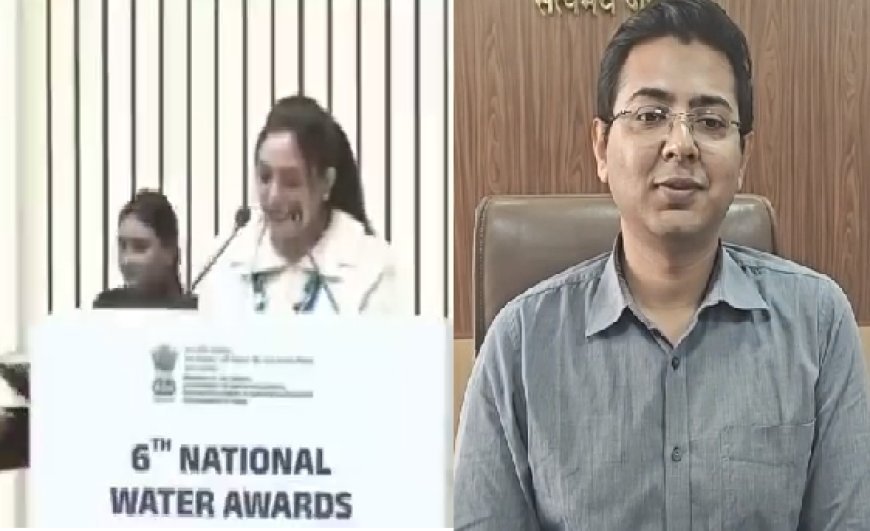 Madhyapradesh: केंद्रीय मंत्री जल शक्ति ने बैतूल जिला पंचायत सीईओ  अक्षत जैन को जल संचय जन भागीदारी अवार्ड से किया सम्मानित।