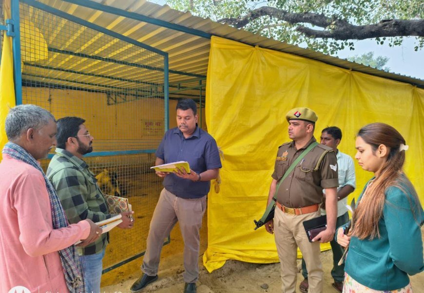 Sitapur : गौशाला में पशुओं की देखभाल को लेकर सख्त हुए जिलाधिकारी