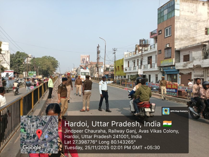 Hardoi : हरदोई में यातायात नियम तोड़ने पर 11 लाख 70 हजार रुपये का जुर्माना वसूला