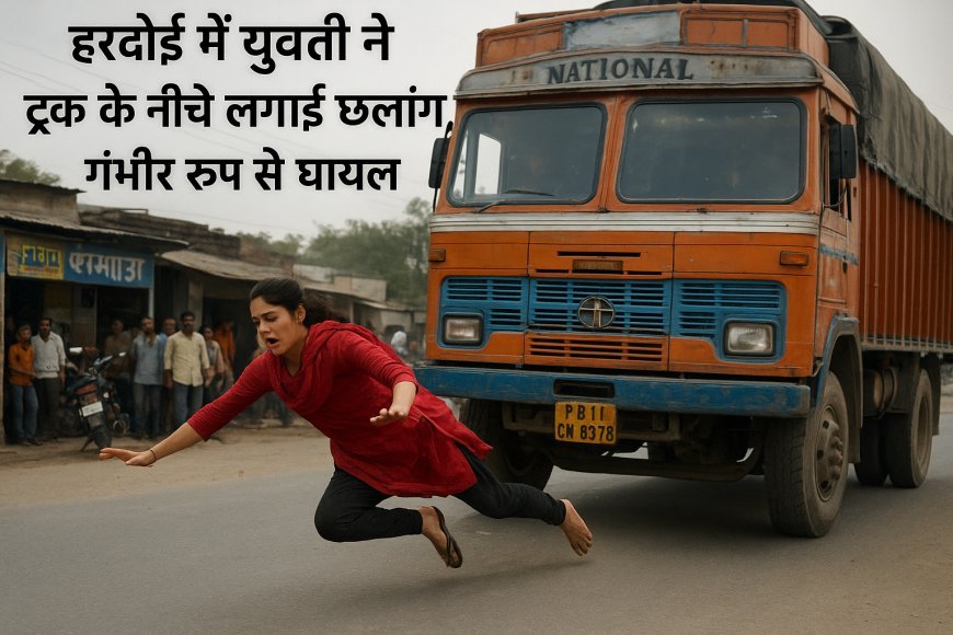 Hardoi : हरदोई में युवती ने ट्रक के नीचे लगाई छलांग, गंभीर रूप से घायल