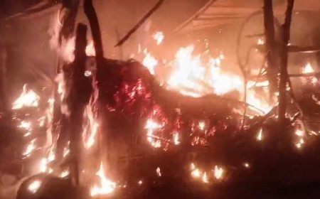 Gonda : गोंडा में भूमि विवाद- पुलिस शिकायत के बाद दबंगों ने जलाया गरीब का घर