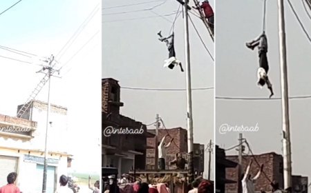 Sambhal: हाईटेंशन लाइन पर काम करते वक्त निजी लाइनमैन करंट से झुलसा, मेरठ रेफर। 