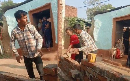 Hardoi : विधवा महिला को अपनी ही जमीन में दरवाजा लगाने से रोकने का आरोप, पुलिस पर भी उठे सवाल