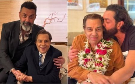 बॉबी देओल ने अपने पिता धर्मेंद्र के जन्मदिन पर प्यार, गर्व और पुरानी यादों से भरी एक भावुक श्रद्धांजलि दी, पिता को 'ही-मैन' और आजीवन प्रेरणा बताते हुए प्यार और गर्व का किया इजहार। 