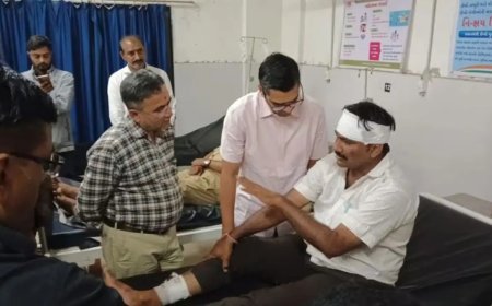 गुजरात के पाडलिया गांव में 500 लोगों की भीड़ ने पत्थरों और धनुष-बाणों से पुलिस-वन टीम पर किया हमला, 47 अधिकारी घायल