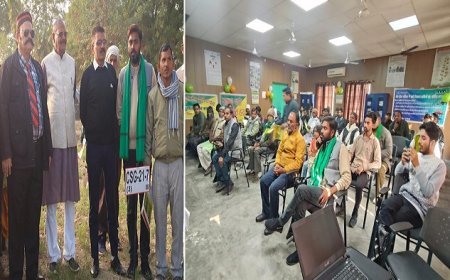 Hardoi: ग्राम सभा सोम स्थित कृषि विभाग ऑफिस में किसान पाठशाला व फार्मर रजिस्ट्री अभियान संपन्न। 