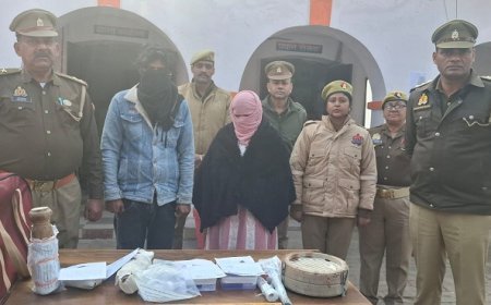 Sambhal: चन्दौसी में पति की नृशंस हत्या का खुलासा, पत्नी समेत दो आरोपी गिरफ्तार। 