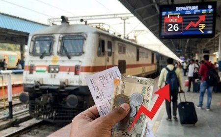 आज से भारतीय रेलवे में यात्री किराया संशोधन लागू- लंबी दूरी की यात्राओं पर मामूली बढ़ोतरी, छोटी दूरी और उपनगरीय सेवाओं पर कोई बदलाव नहीं। 