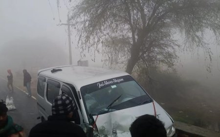Hathras : घने कोहरे में डंपर से टकराई इको कार, वृंदावन जा रहे 5 श्रद्धालु घायल