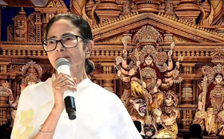 पश्चिम बंगाल में ममता ने खेला 'टेम्पल कार्ड', दुर्गा आंगन की आधारशिला और महाकाल मंदिर का ऐलान: ममता बनर्जी ने रखी सांस्कृतिक परिसर की नींव। 