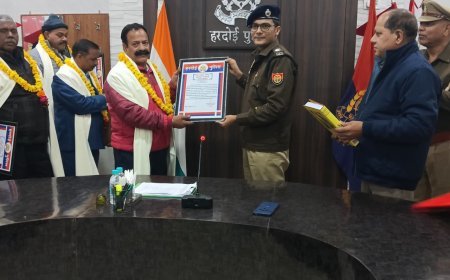 Hardoi : सहायक पुलिस अधीक्षक पुलिस लाइन शाहाबाद आलोक राज नारायण ने 9 सेवानिवृत्त पुलिसकर्मियों को किया सम्मानित