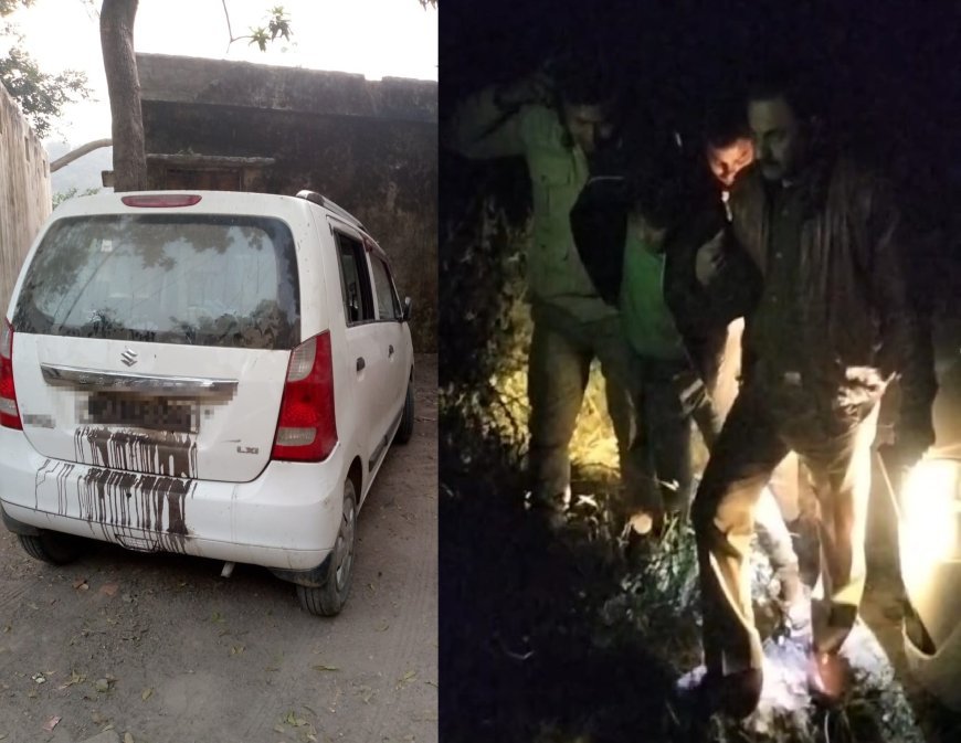 Hardoi : भैंस चोर गिरोह के दो इनामी बदमाश पुलिस मुठभेड़ में गिरफ्तार, पैरों में लगी गोली, 22 हजार नकदी और हथियार बरामद