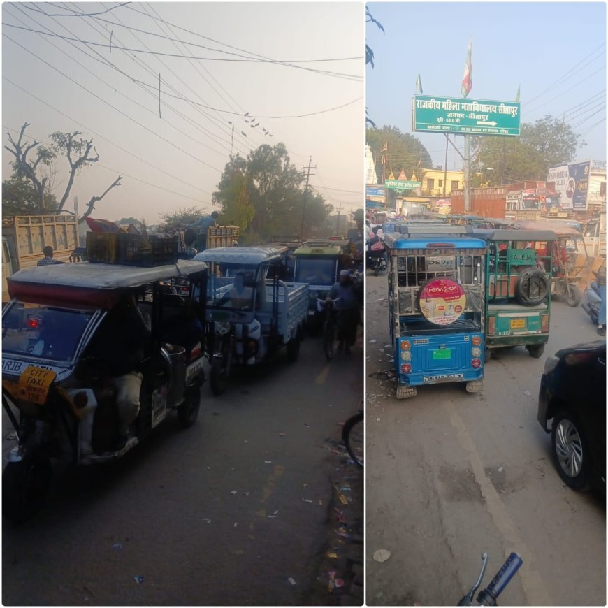 Sitapur :सीतापुर में पक्का पुल की मरम्मत में देरी से जाम और दुर्घटना का खतरा बढ़ा, जनता नाराज