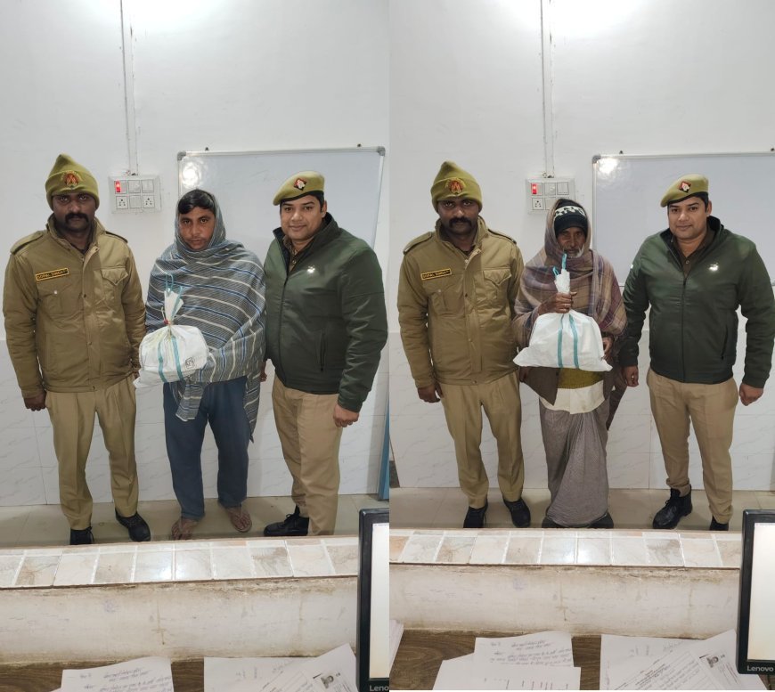 Sambhal : ग्राम कुरकावली में अवैध शराब बिक्री के खिलाफ ग्रामीणों का आक्रोश, पुलिस ने किया 40 पाउच के साथ दो को गिरफ्तार