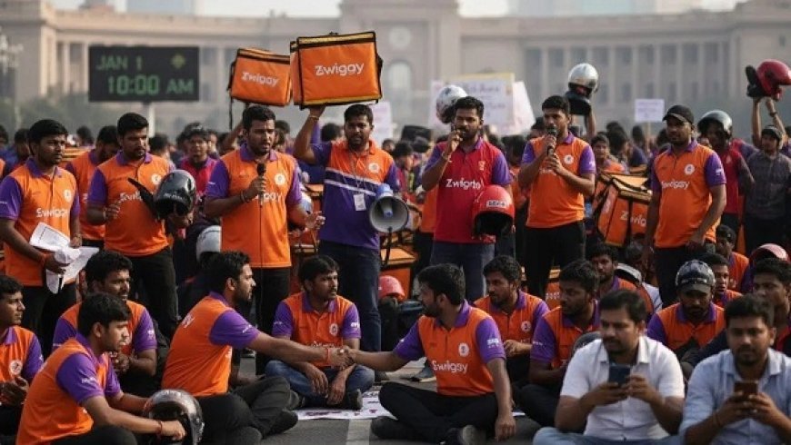31 दिसम्बर को गिग वर्कर्स करेंगे देशव्यापी हड़ताल, डिलीवरी सेवाएं प्रभावित होने की आशंका, भेदभाव खत्म करने और सभी को बराबर काम करने की मांग। 