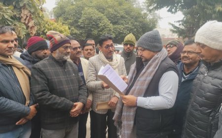 Sitapur : सीतापुर में शिक्षकों ने समायोजन तीन को निरस्त करने के लिए तहसीलदार को ज्ञापन सौंपा