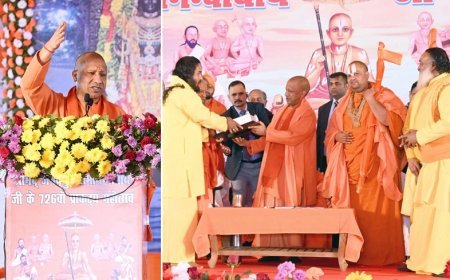 Prayagraj: रामानंदाचार्य के 726वें प्राकट्य महोत्सव में CM योगी ने दी एकता की सीख, बांग्लादेश पर साधा निशाना।