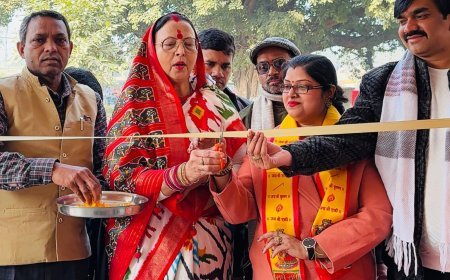 Hardoi : शाहाबाद में जय भोले सेवा समिति द्वारा निःशुल्क नेत्र शिविर आयोजित, जिला पंचायत अध्यक्ष प्रेमावती पीके वर्मा ने शुभारंभ किया