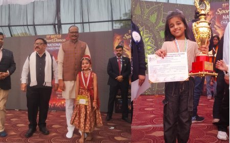 Hardoi : संडीला की 8 वर्षीय अनुष्का अस्थाना ने राष्ट्रीय डांस चैंपियनशिप में दो स्वर्ण पदक जीते