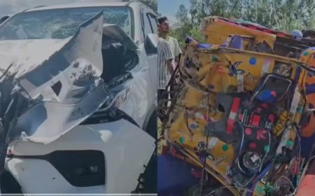 Pilibhit : पीलीभीत-बरेली हाईवे पर कार और ऑटो टेंपो की टक्कर, ऑटो चालक की मौत, एक यात्री घायल