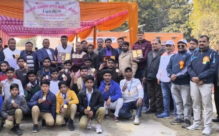 Sitapur : सीतापुर के राजकीय इंटर कॉलेज में वार्षिक क्रीड़ा प्रतियोगिता का आयोजन, शिवालिक हाउस बना ओवरऑल चैंपियन