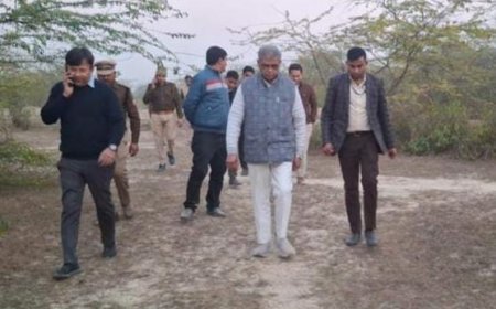 Sitapur : वन मंत्री डॉ. अरुण कुमार ने मिश्रिख रेंज के बिकासुर ग्रांट वन खंड का निरीक्षण किया