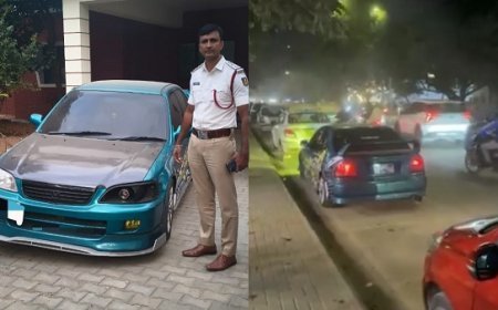 बेंगलुरु में मॉडिफाइड साइलेंसर वाली कार पर रिकॉर्ड कार्रवाई: पुलिस ने केरल के छात्र पर 1.11 लाख रुपये का जुर्माना लगाया, कार जब्त कर ली गई।