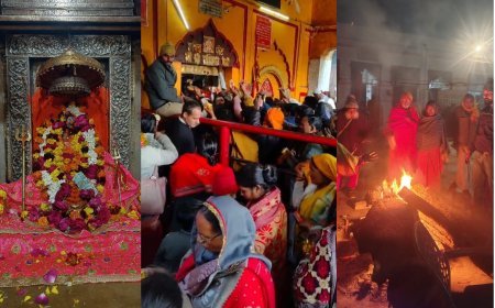 Sitapur : मौनी अमावस्या पर कड़कड़ाती ठंड में भी लाखों श्रद्धालु नैमिषारण्य में लगाई गोमती की पवित्र डुबकी